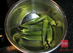 山药秋葵冷豆腐的做法图解2