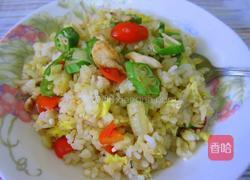 秋葵鸡肉香炒饭的做法图解3