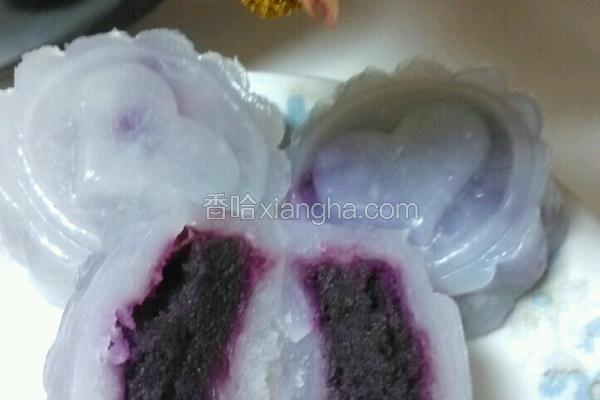 水晶紫薯饼
