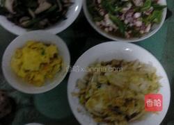 四个菜（香菇青菜.蒸茄子，娃娃菜.青椒炒八爪鱼）的做法图解1