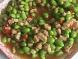 毛豆炒肉丁
