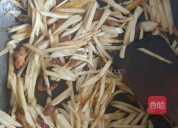 茭白炒肉丝的做法图解4