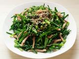 肉炒韭菜梗