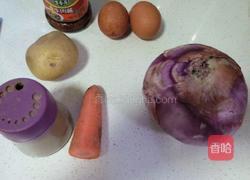肉松土豆鸡蛋饼的做法图解1