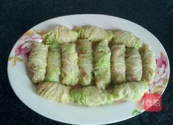 虾皮肉蛋白菜卷的做法图解2