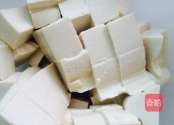 肉丝菜苔烧豆腐的做法图解1