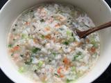 香菇油菜瘦肉粥