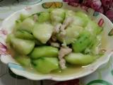 肉片炒丝瓜