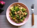 鸡腿肉炒西兰花