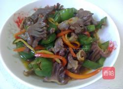 青椒炒鸭胗的做法图解7