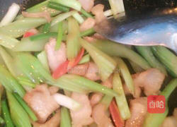 西芹炒肉的做法图解6