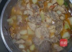 萝卜土豆炖鸡架的做法图解4
