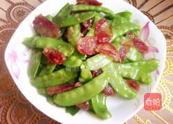 腊肠炒荷兰豆的做法图解8