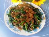 菠菜炒宽粉条