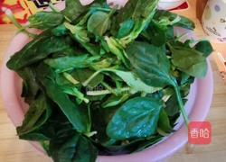 菠菜炒蛋的做法图解1