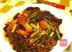 蒜苔木耳炒咸肉的做法图解8