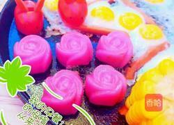 豆沙紫薯玫瑰花汤圆的做法图解11