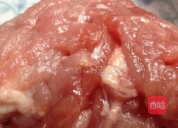 荠菜炒肉丝的做法图解2