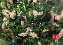 荠菜炒肉丝的做法图解6