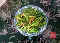 蒜台炒肉的做法图解4