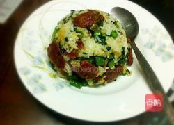 芥蓝腊肠炒饭的做法图解13
