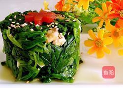 香拌核桃菠菜塔的做法图解8