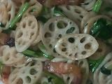 腊肉炒藕片