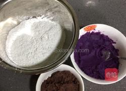 紫薯豆沙汤圆的做法图解1
