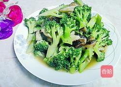 鲜冬菇炒西兰花的做法图解8