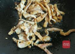 冻豆腐蒜苗炒肉的做法图解7