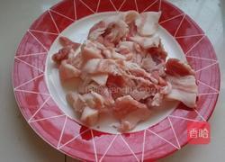 干煸茶树菇肉片的做法图解2