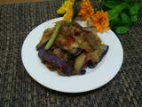 蒜蓉茄子炒肉末