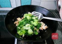 清炒虾仁油菜的做法图解6