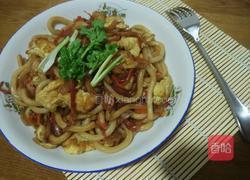 鸡蛋炒乌冬面的做法图解10