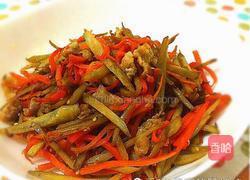牛蒡胡萝卜丝炒肉丁的做法图解6