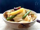 豆角土豆焖乌冬面（宽面）