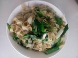 豆花炒蒜苗