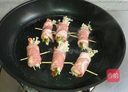 彩椒金针菇培根卷的做法图解5