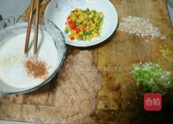 田园虾米鸡肉饼的做法图解2