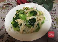青菜炒豆腐皮的做法图解11