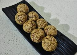 豆沙紫薯麻球