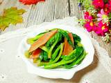菠菜香肠小炒