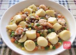 虾仁什锦炖日本豆腐的做法图解16