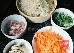 豆芽春卷的做法图解1