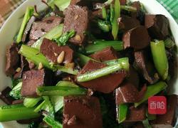 猪血炒小白菜的做法图解8