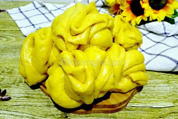 金灿灿全麦南瓜花卷的做法 菜谱 香哈网