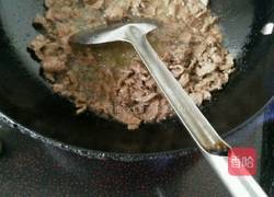油菜炒肉片的做法图解4