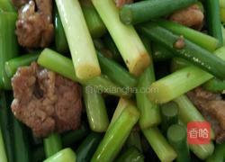 辣椒版蒜台炒肉的做法图解6