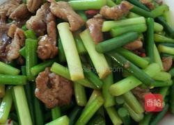 辣椒版蒜台炒肉的做法图解5