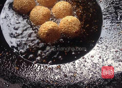 豆沙芝麻团的做法图解6